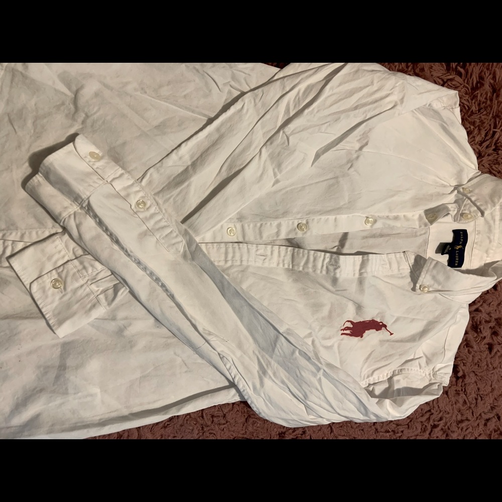 Gently used Ralph Lauren polo blouse girls size 16